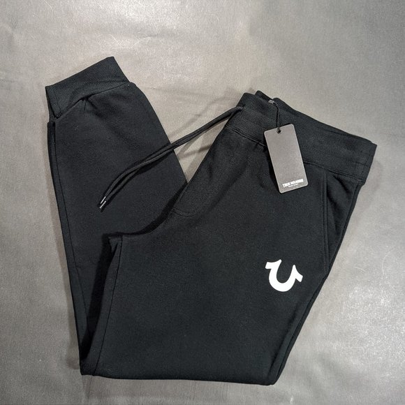 $119 True Religion Men's Horseshoe Fleece Jogger Pants Size 2XL 40x30